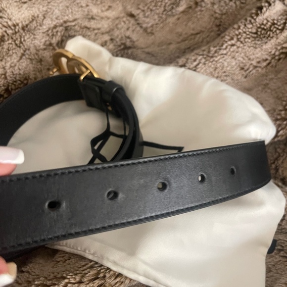 Leather Belt with Double G Buckle display picture 2